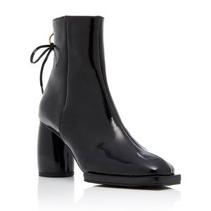 Reike Nen Patent Leather Black Boots with Bow